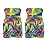 Trippy Rave Print Front Car Floor Mats
