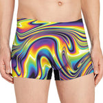Trippy Rave Print Men's Boxer Briefs