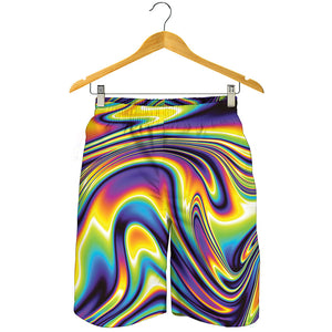 Trippy Rave Print Men's Shorts