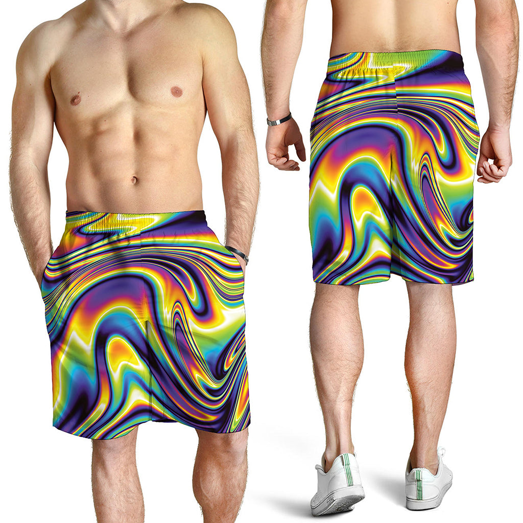 Trippy Rave Print Men's Shorts