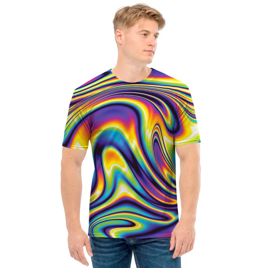 Trippy Rave Print Men's T-Shirt