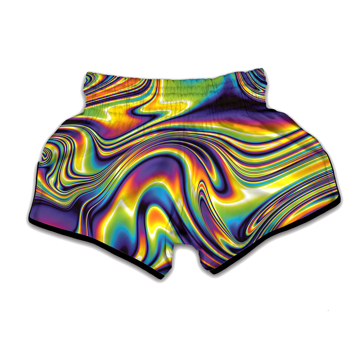 Trippy Rave Print Muay Thai Boxing Shorts