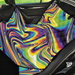 Trippy Rave Print Pet Car Back Seat Cover
