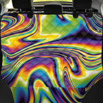 Trippy Rave Print Pet Car Back Seat Cover