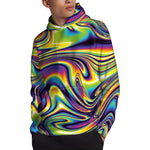 Trippy Rave Print Pullover Hoodie