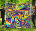 Trippy Rave Print Quilt