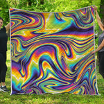 Trippy Rave Print Quilt
