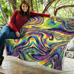 Trippy Rave Print Quilt