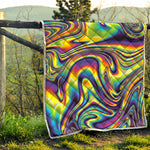 Trippy Rave Print Quilt