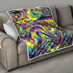 Trippy Rave Print Quilt