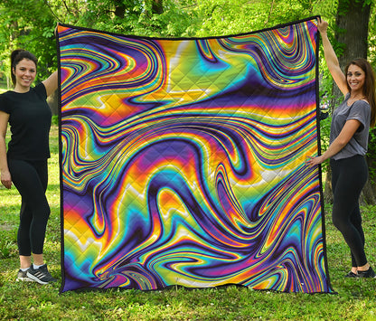 Trippy Rave Print Quilt