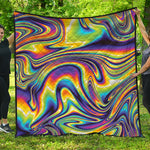Trippy Rave Print Quilt