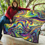 Trippy Rave Print Quilt