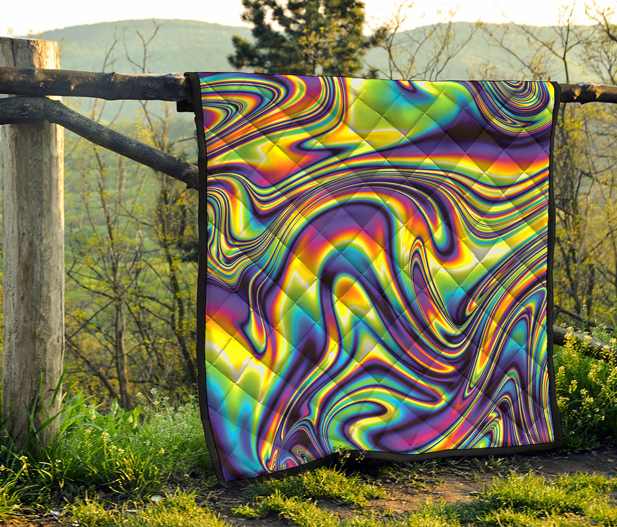 Trippy Rave Print Quilt