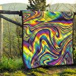 Trippy Rave Print Quilt