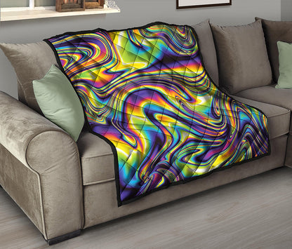 Trippy Rave Print Quilt