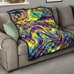Trippy Rave Print Quilt
