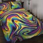 Trippy Rave Print Quilt Bed Set