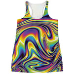 Trippy Rave Print Women's Racerback Tank Top