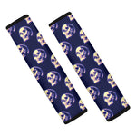 Trippy Skull Pattern Print Car Seat Belt Covers