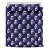 Trippy Skull Pattern Print Duvet Cover Bedding Set