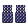 Trippy Skull Pattern Print Front Car Floor Mats