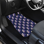 Trippy Skull Pattern Print Front Car Floor Mats