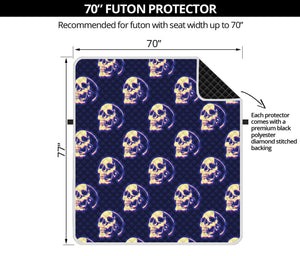 Trippy Skull Pattern Print Futon Protector