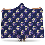 Trippy Skull Pattern Print Hooded Blanket