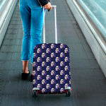 Trippy Skull Pattern Print Luggage Cover