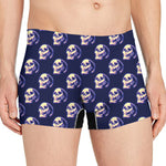 Trippy Skull Pattern Print Men's Boxer Briefs