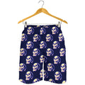 Trippy Skull Pattern Print Men's Shorts