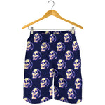 Trippy Skull Pattern Print Men's Shorts