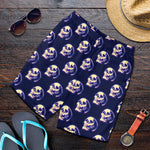 Trippy Skull Pattern Print Men's Shorts