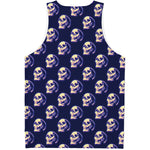 Trippy Skull Pattern Print Men's Tank Top