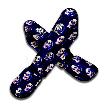 Trippy Skull Pattern Print Muay Thai Shin Guard