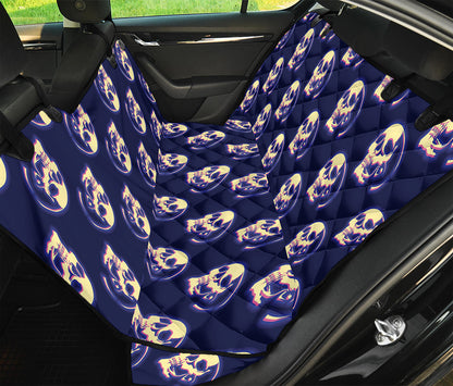 Trippy Skull Pattern Print Pet Car Back Seat Cover