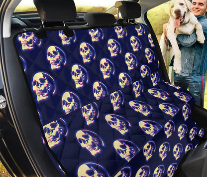 Trippy Skull Pattern Print Pet Car Back Seat Cover