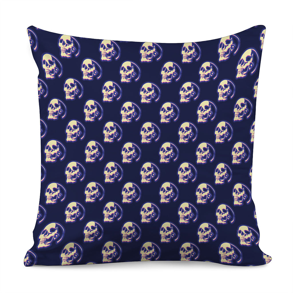 Trippy Skull Pattern Print Pillow Cover