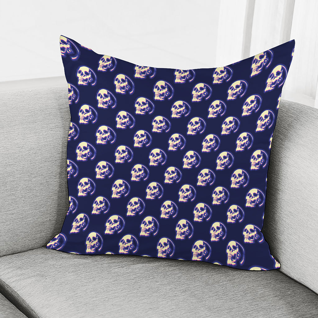 Trippy Skull Pattern Print Pillow Cover