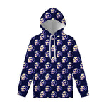 Trippy Skull Pattern Print Pullover Hoodie