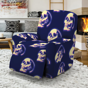 Trippy Skull Pattern Print Recliner Slipcover