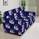 Trippy Skull Pattern Print Sofa Cover