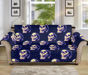 Trippy Skull Pattern Print Sofa Protector