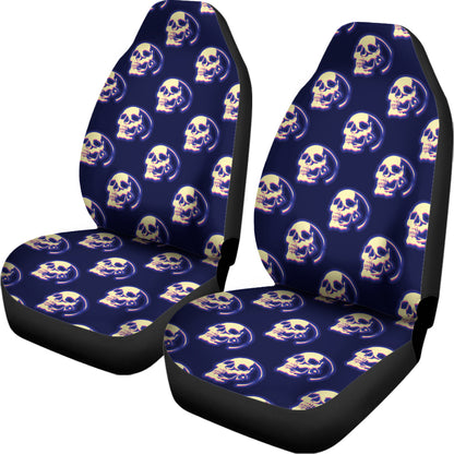 Trippy Skull Pattern Print Universal Fit Car Seat Covers