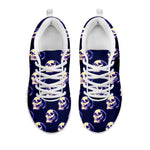 Trippy Skull Pattern Print White Sneakers