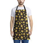 Trippy Weed Leaf Pattern Print Apron