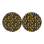 Trippy Weed Leaf Pattern Print Car Coasters