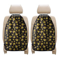 Trippy Weed Leaf Pattern Print Car Seat Organizers