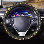 Trippy Weed Leaf Pattern Print Car Steering Wheel Cover